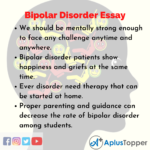 good thesis statement for bipolar disorder