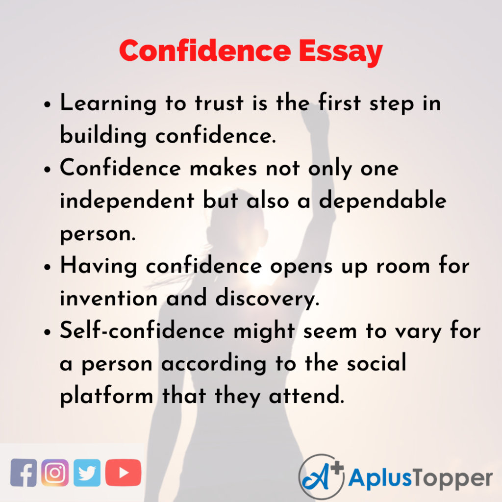 how to write an essay about self confidence