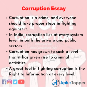 corruption essay tagalog