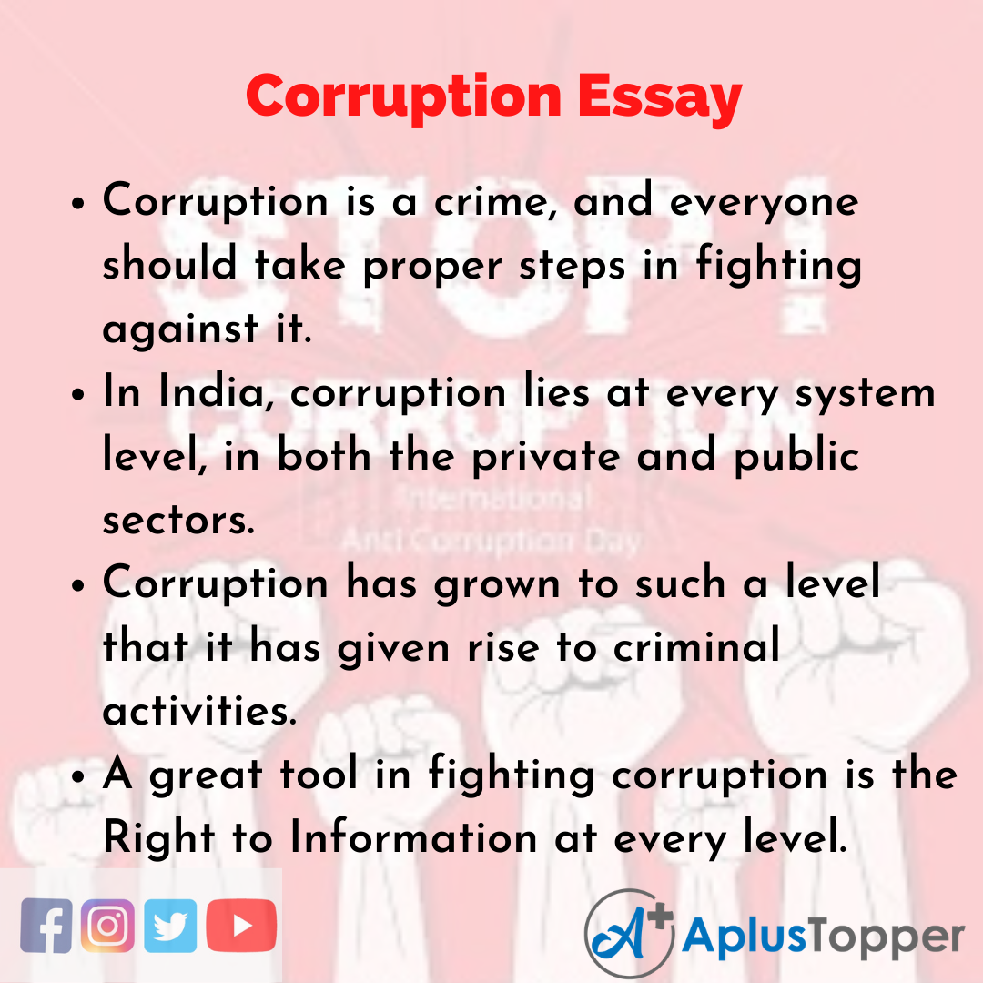essay on corruption destroys a nation