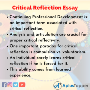 examples of critical reflection essays in nursing