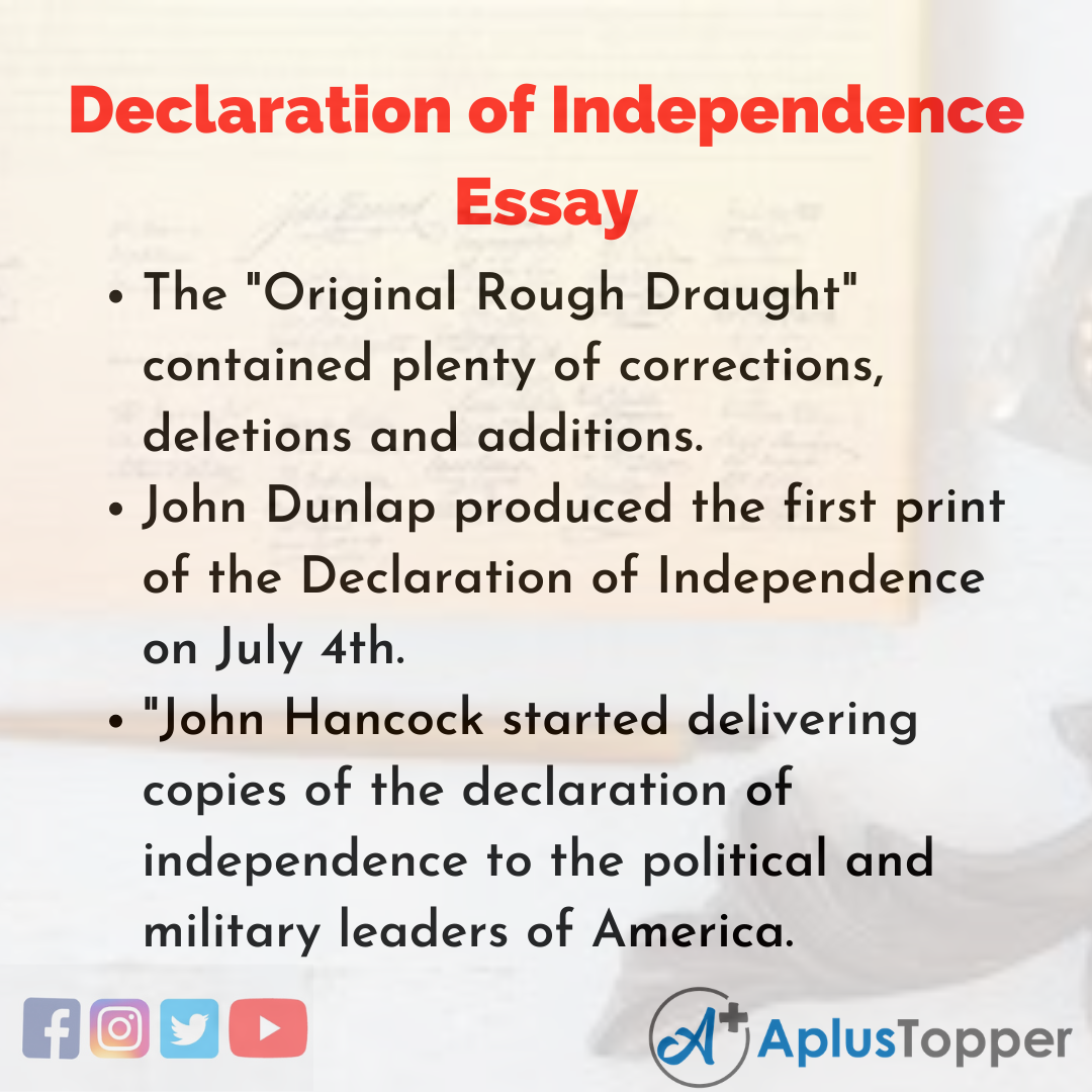 characteristics of an argumentative essay are found in the declaration of independence