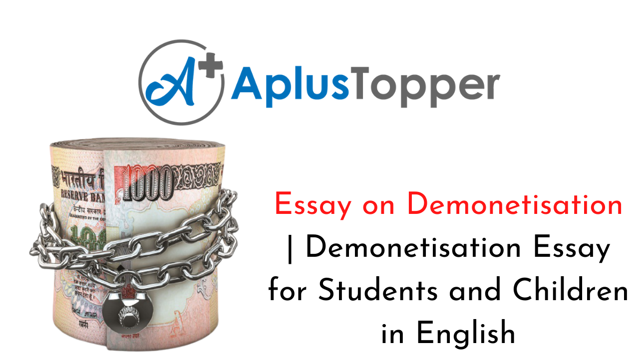 demonetisation essay in english 100 words