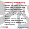 domestic violence easy essay
