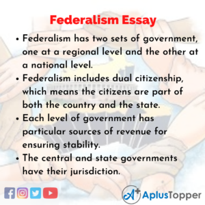 essay on role of federalism