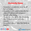 essay on humanity 250 words