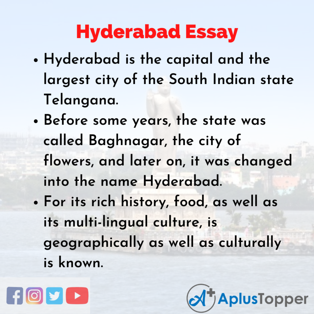 my city hyderabad pakistan essay in english