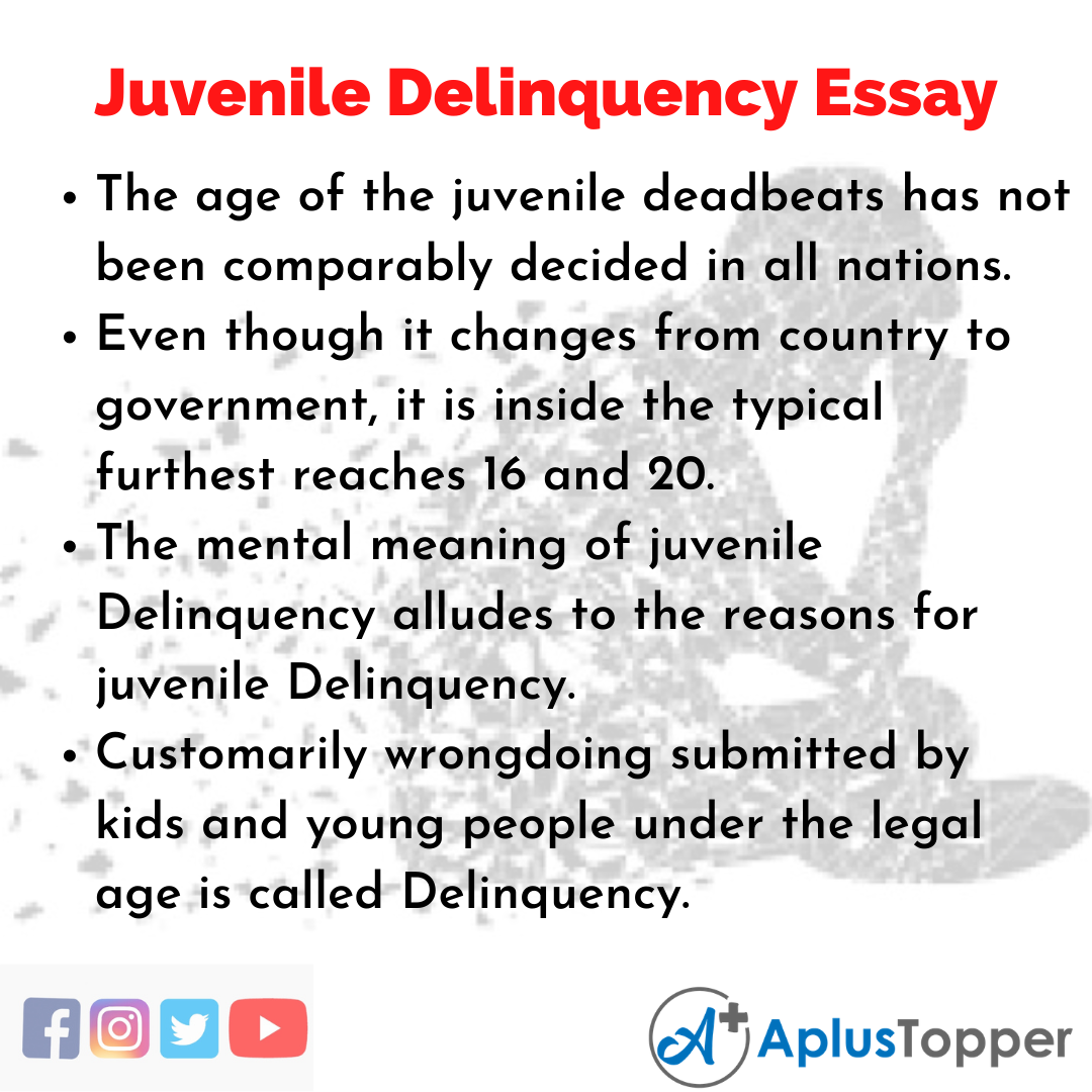Essay on Juvenile Delinquency