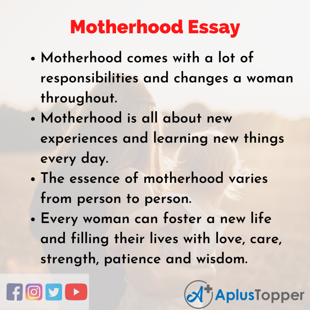essay on becoming a mother
