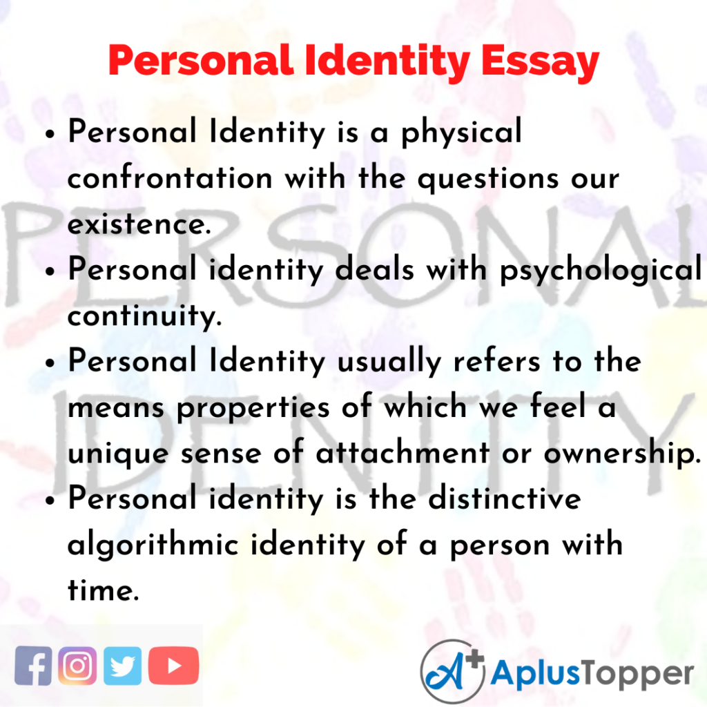 describing personal identity essay