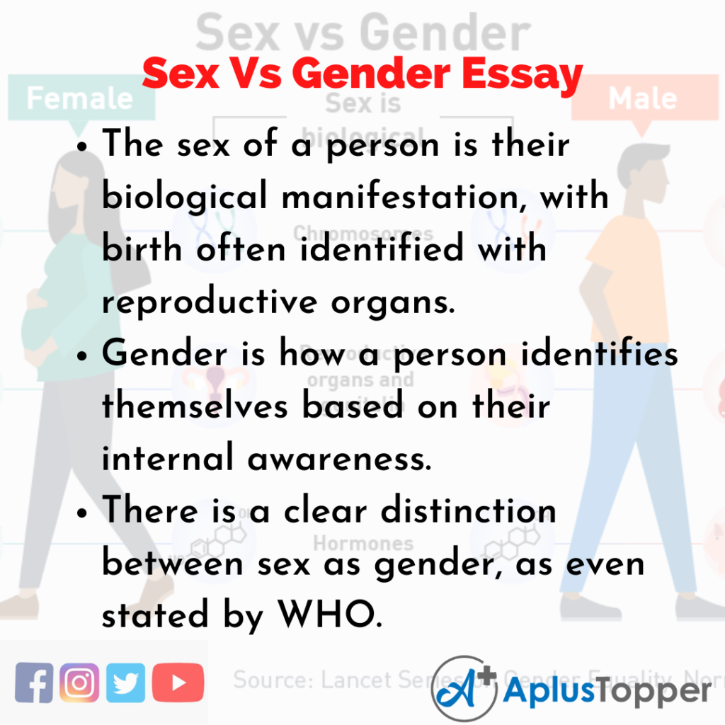 essay gender and sex