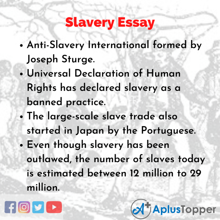 thesis statement on slavery