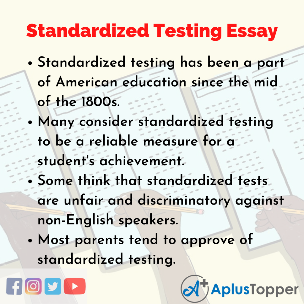 essay on why standardized testing is bad