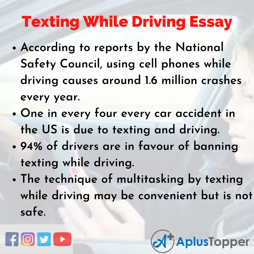 Essay on texting and driving