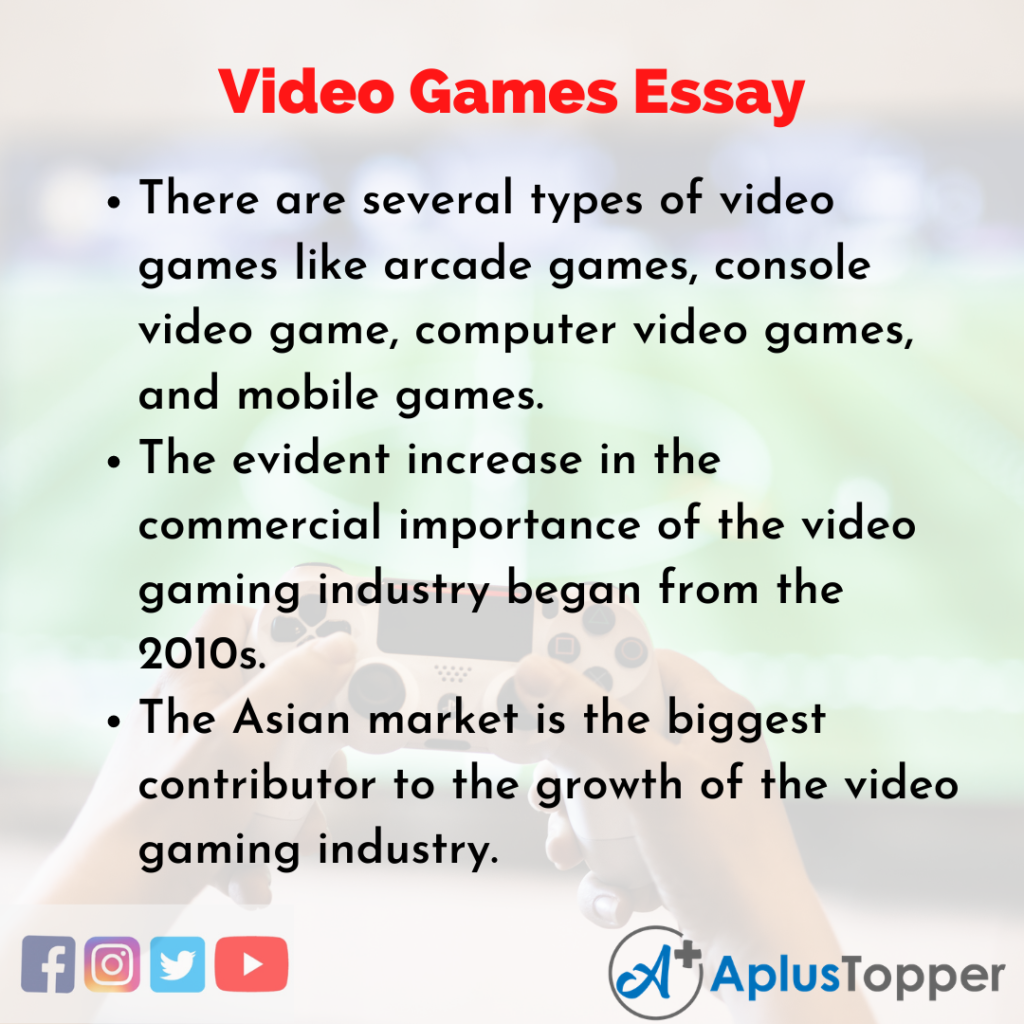 Video Games Essay Essay on Video Games for Students and