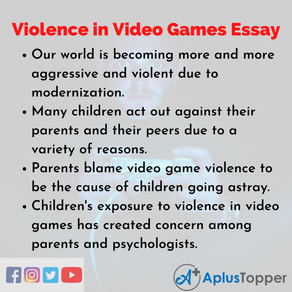 good hook for violent video games essay