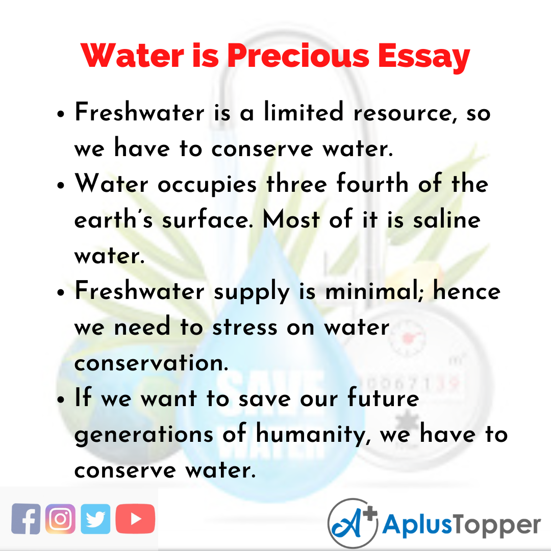 Essay on Water is Precious