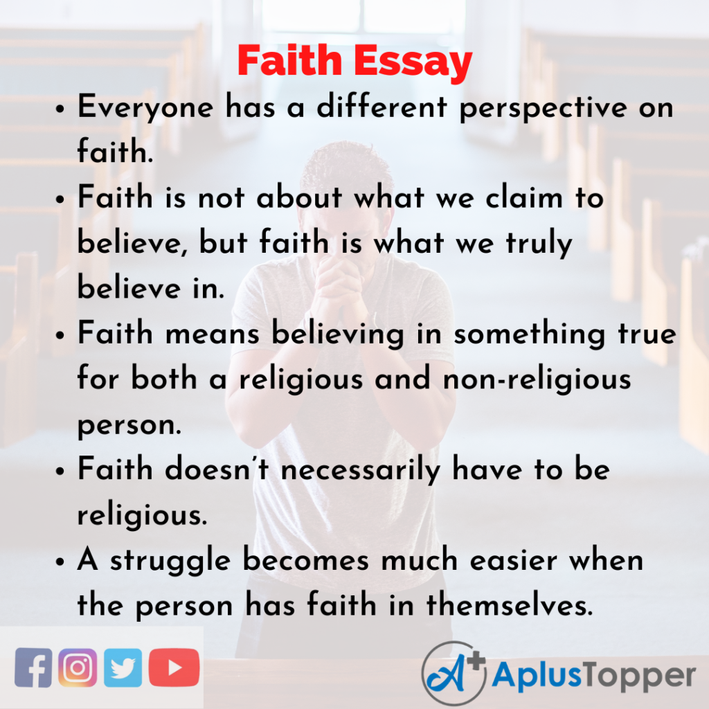 role of faith essay in english