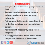 persuasive essay about faith in god