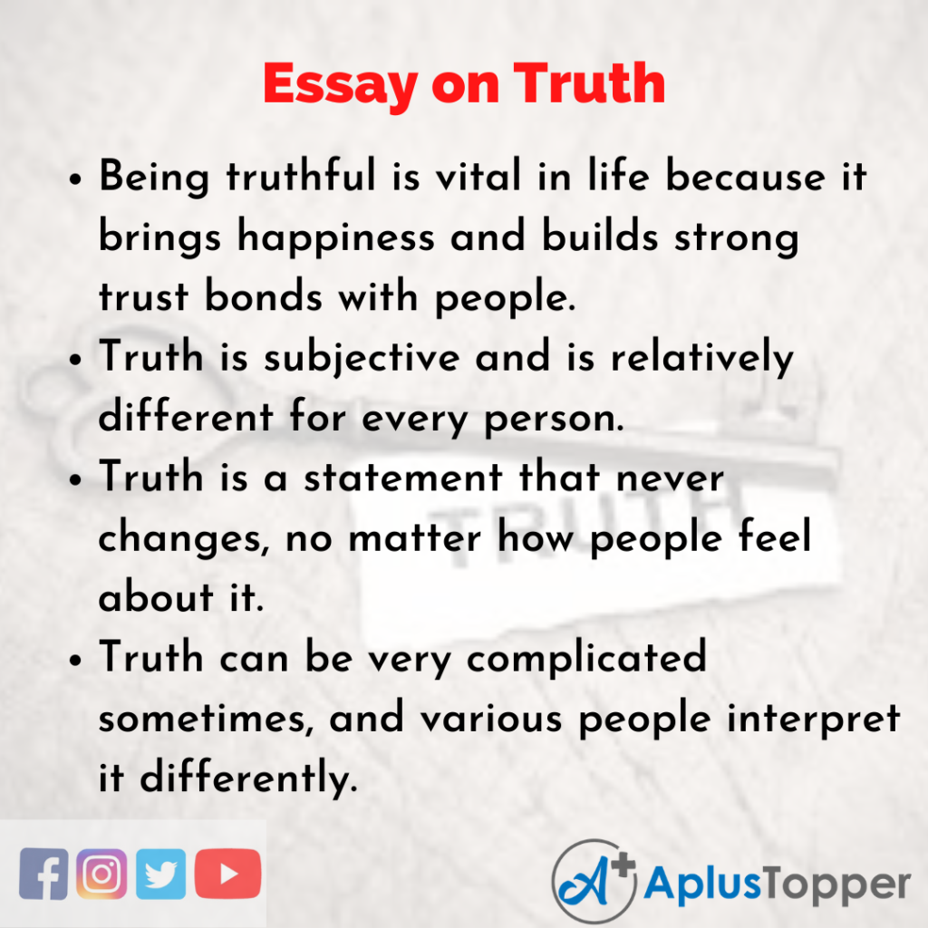 two kinds of truth essay