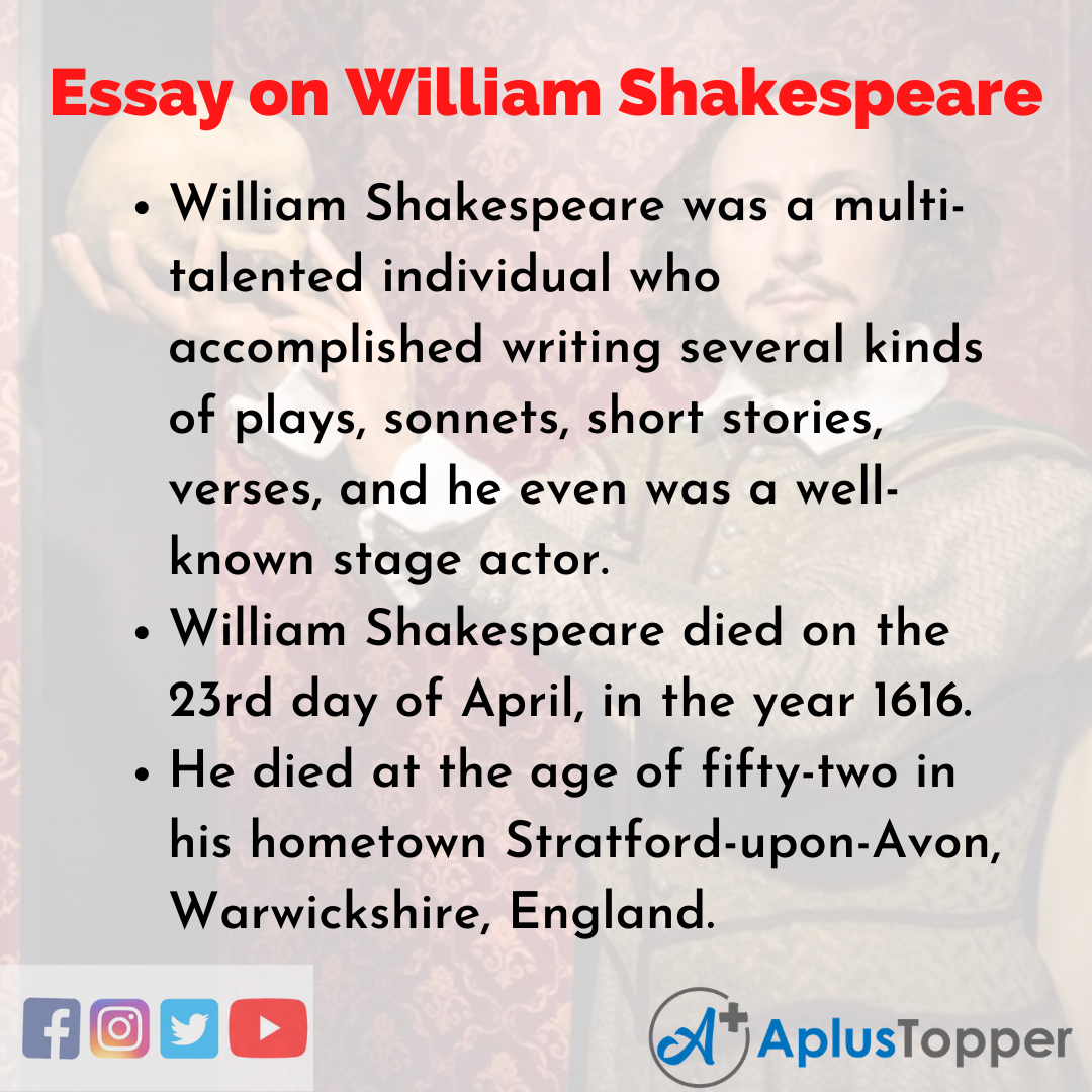 autobiography of william shakespeare in short