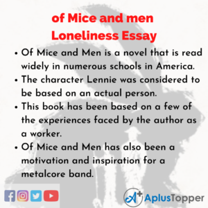 Of mice and men loneliness essay