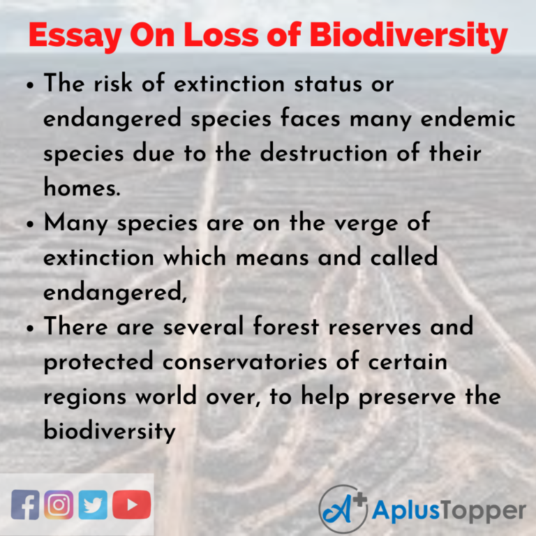200 word essay on biodiversity