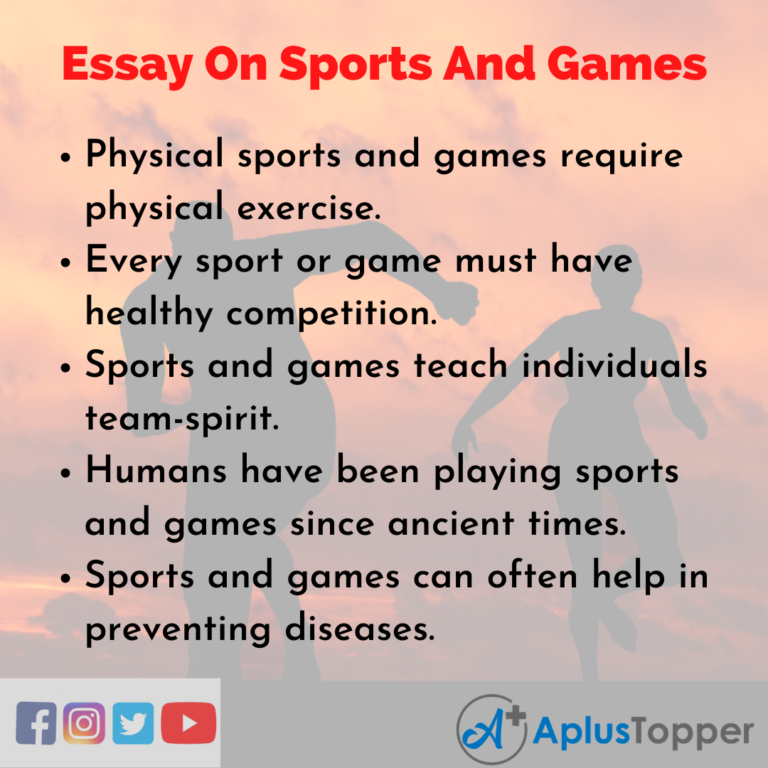 essay about sports 100 words