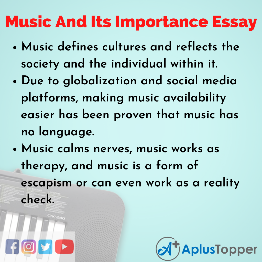 essay on music class 6