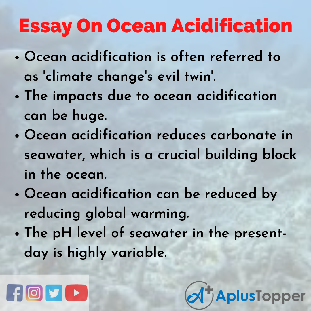 10 Lines on Ocean Acidification Essay