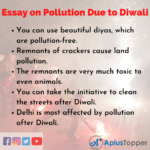 pollution due to diwali essay