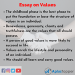title for personal values essay