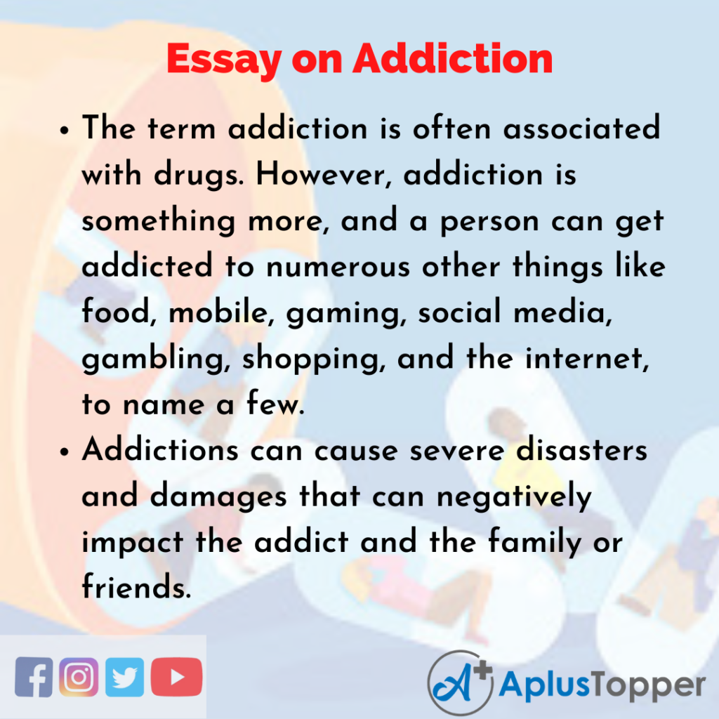 essay drug addiction class 12