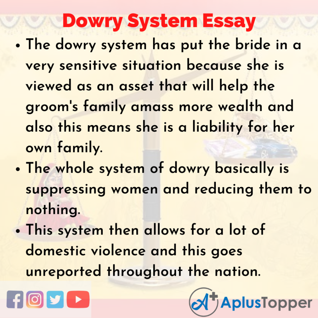 dowry system essay in english