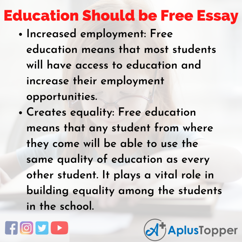 argumentative essay university education should be free