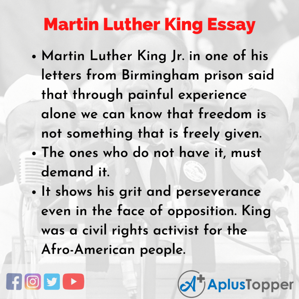 how did martin luther king changed the world essay