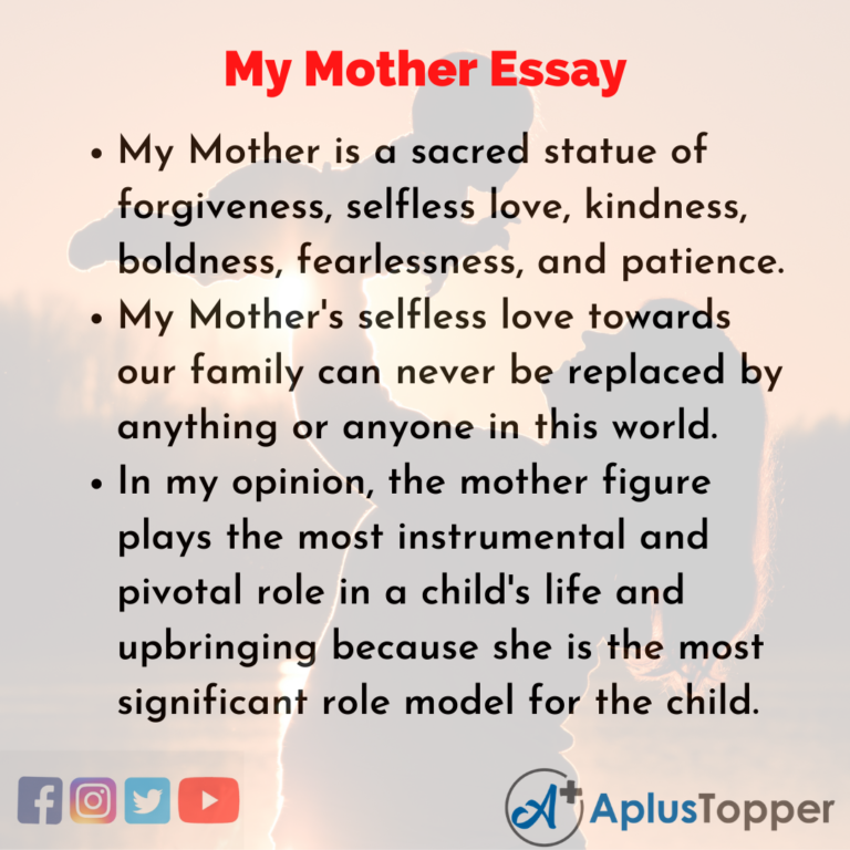 help my mother at home essay