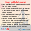 essay on pet animals for class 2