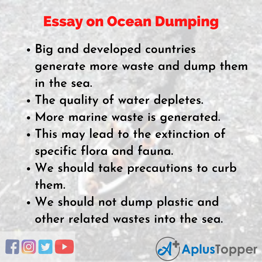Essay about Ocean Dumping