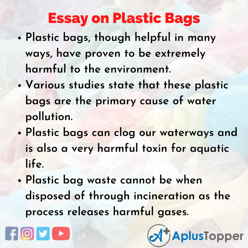 suitable thesis statement for recyclable bags