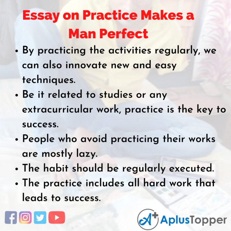 essay on practice makes a man perfect