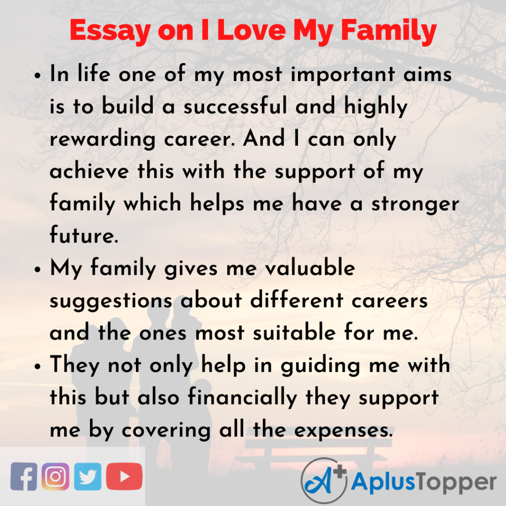 essay about love your family