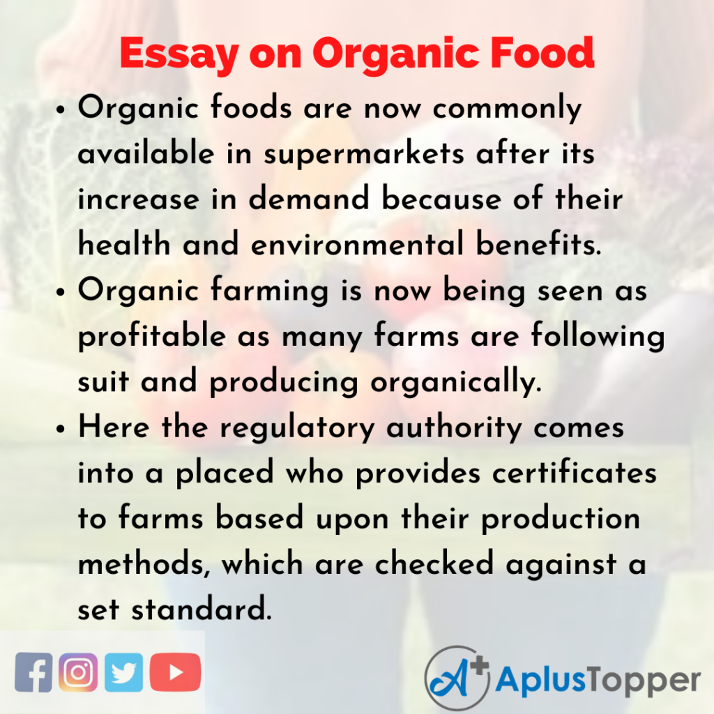 organic food essays
