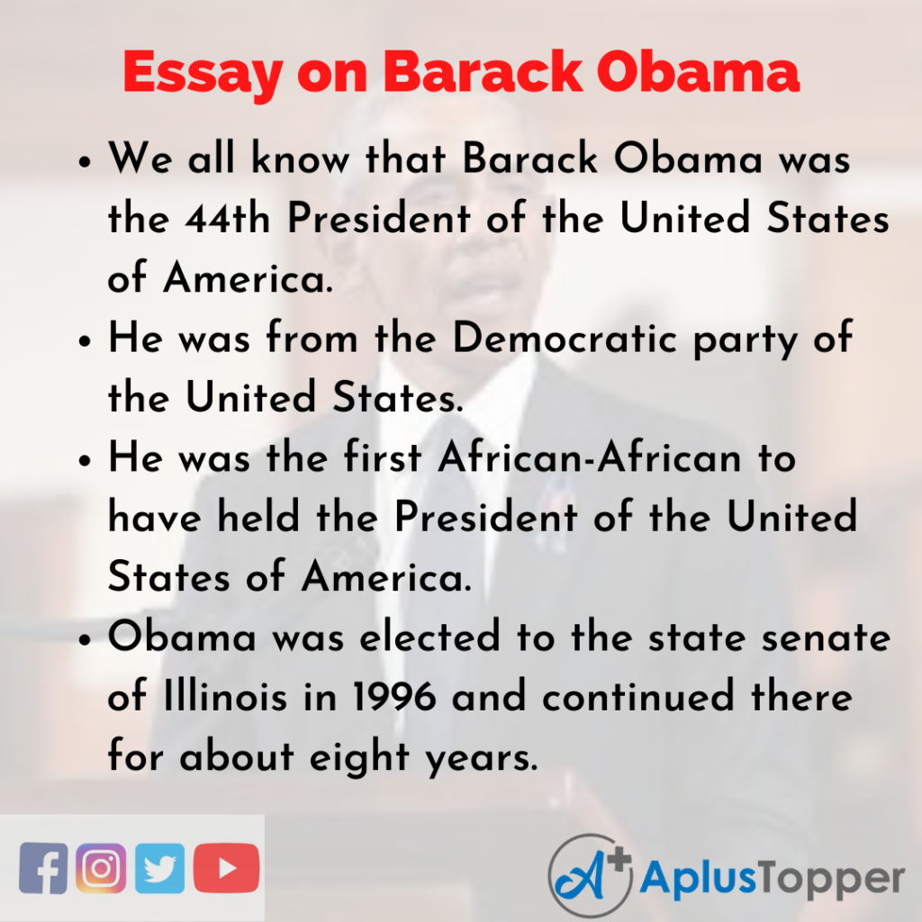essay writing barack obama
