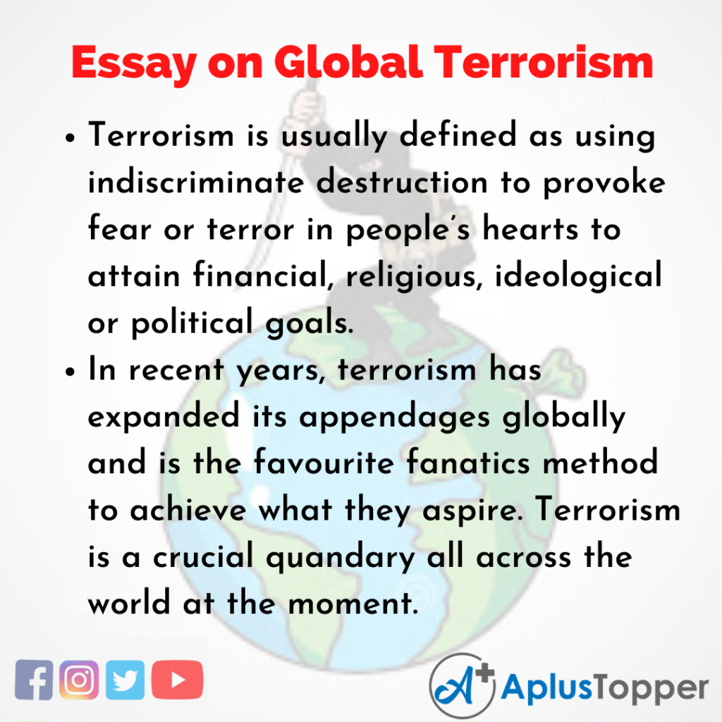 topic on essay on terrorism