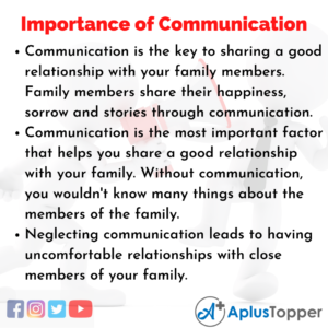 communication at home essay