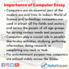 importance of computer in our society essay 500 words