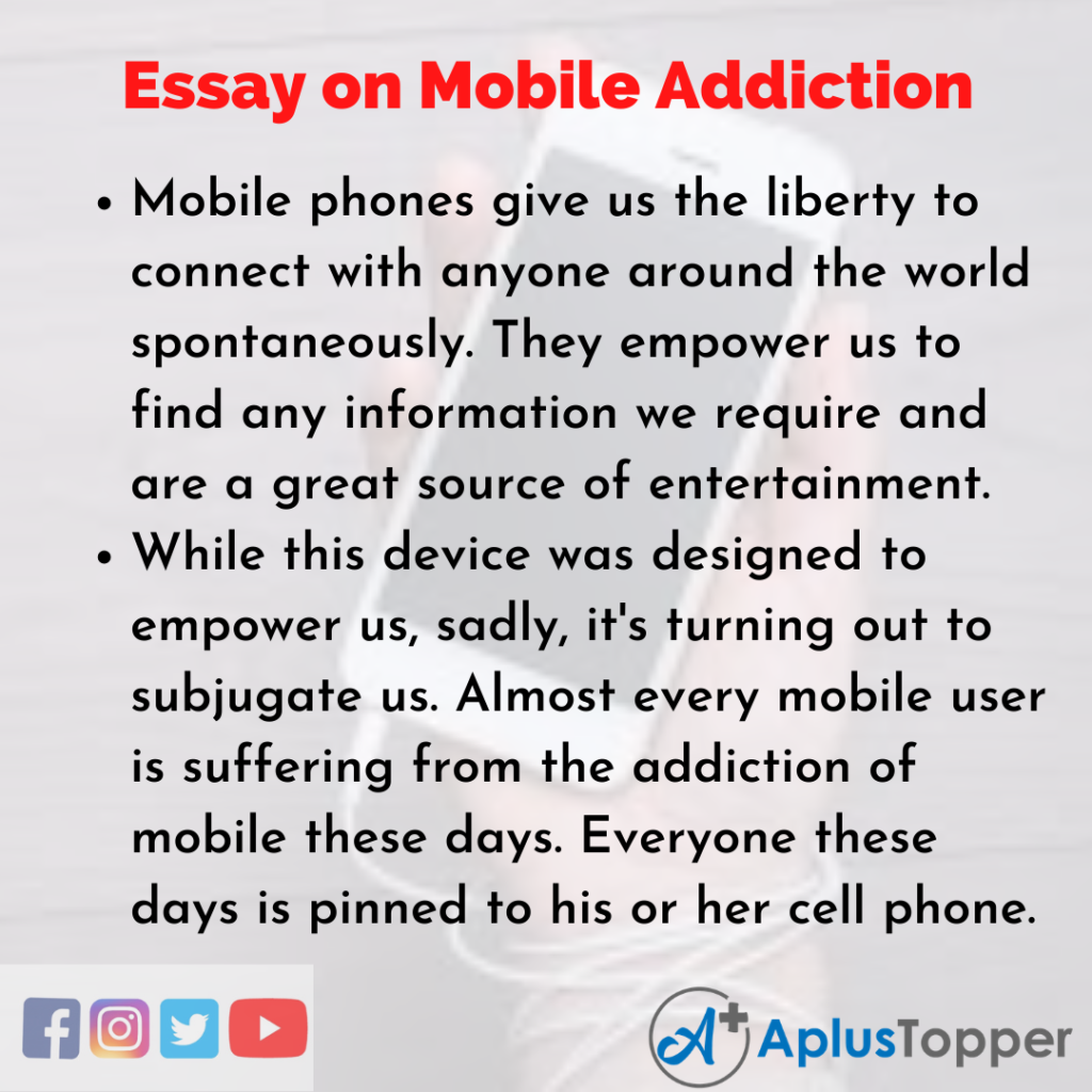 mobile phones addiction essay