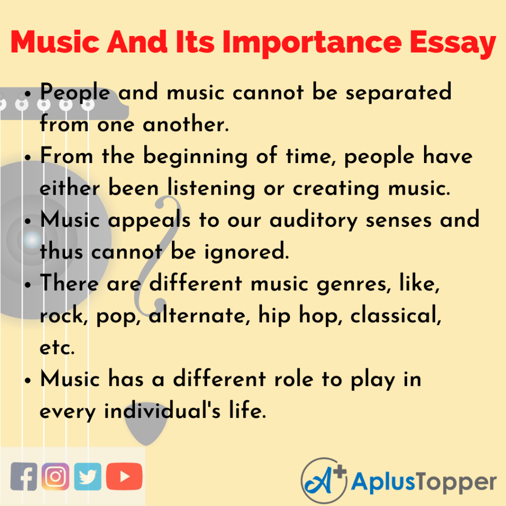 essay for music