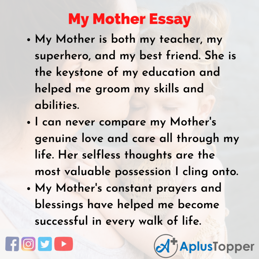 Love my mother essay